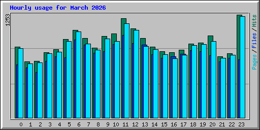 Hourly usage for March 2026